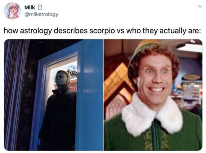 "How astrology describes Scorpio versus who they actually are:"