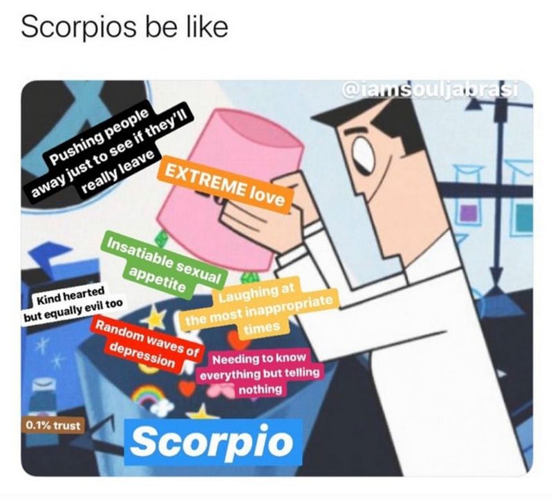 61 Funny Scorpio Memes | Zodiac Season From Oct. 23 To Nov. 22