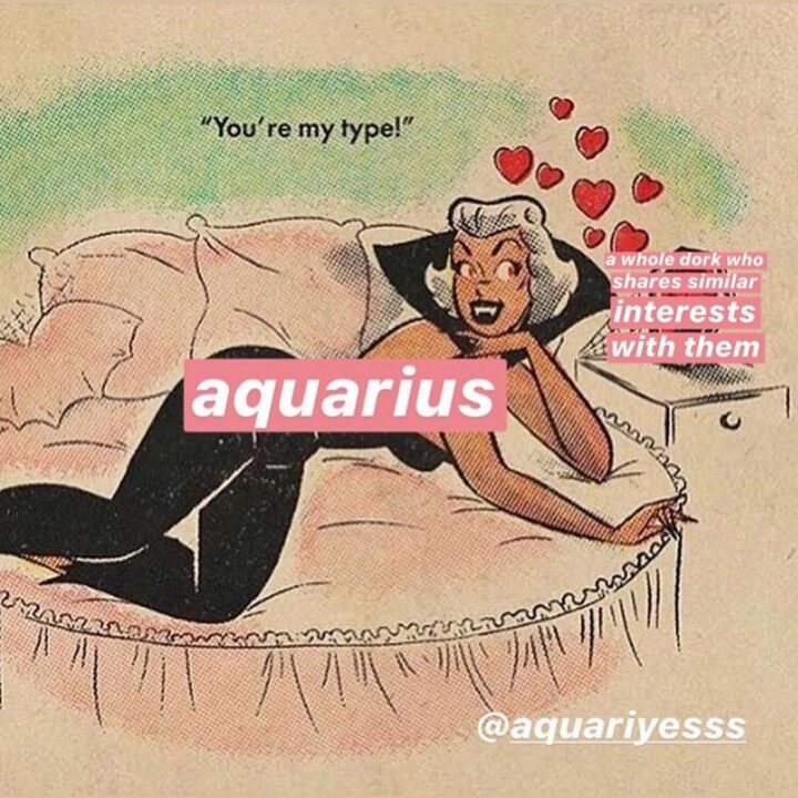 "Aquarius. A whole dork who shares similar interests with them."