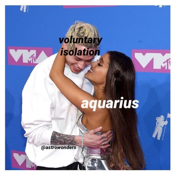 "Voluntary isolation. Aquarius."