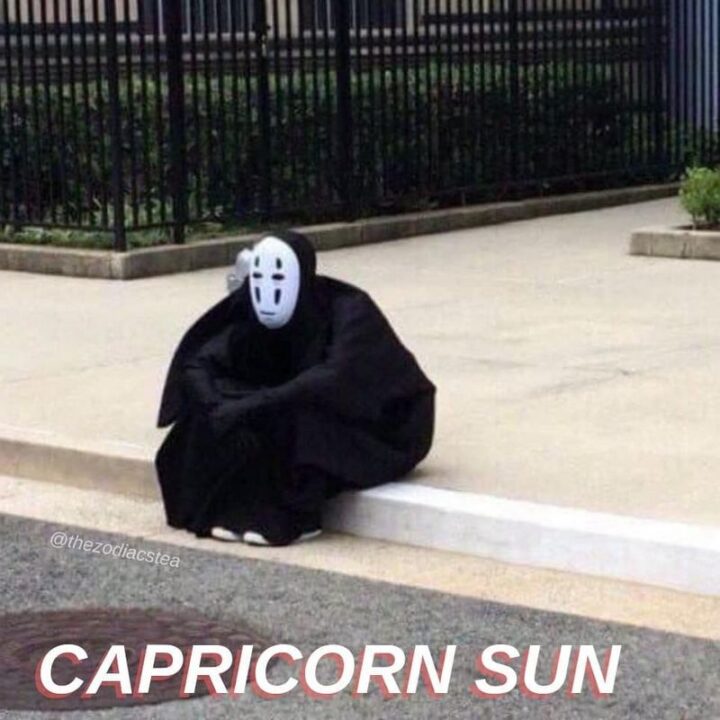 "Capricorn sun."
