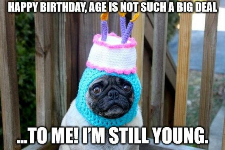 77 Friendship Happy Birthday Memes for Best Friends - "Happy birthday, age is not such a big deal...To me! I'm still young."