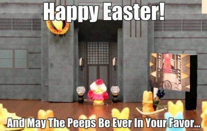 "Happy Easter! And may the peeps be ever in your favor..."