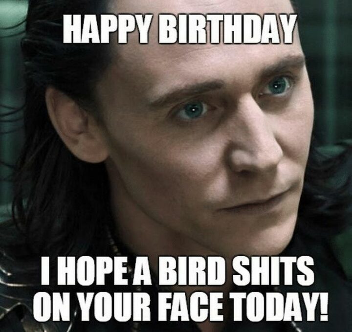 101 Inappropriate Birthday Memes - "Happy birthday. I hope a bird [censored] on your face today!"