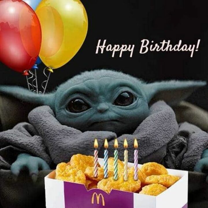 "Happy birthday!"