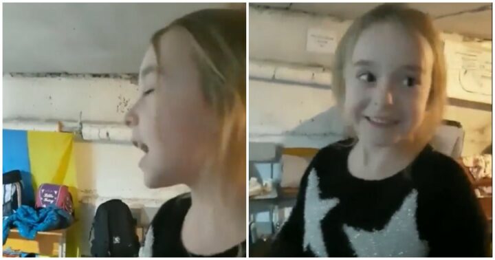 Little Ukrainian Girl Sings Disney's 'Let It Go' inside Bunker in Kyiv.