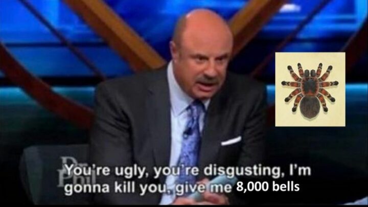 "You're ugly, you're disgusting, I'm gonna kill you, give me 8,000 bells."