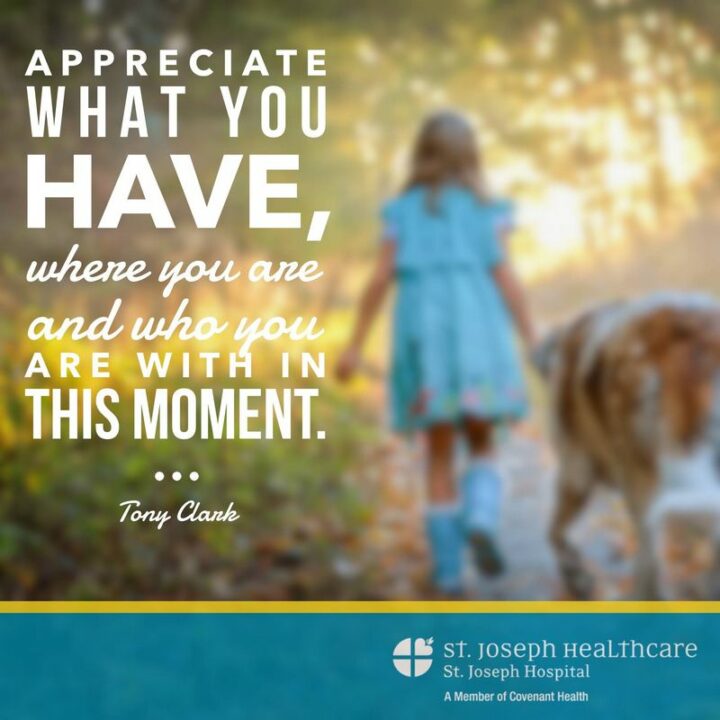 "Appreciate what you have, where you are and who you are with in this moment." - Tony Clark