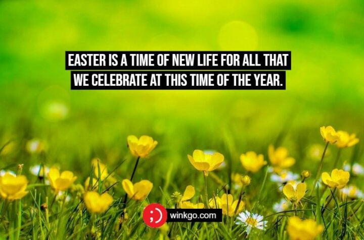 "Easter is a time of new life for all that we celebrate at this time of the year."