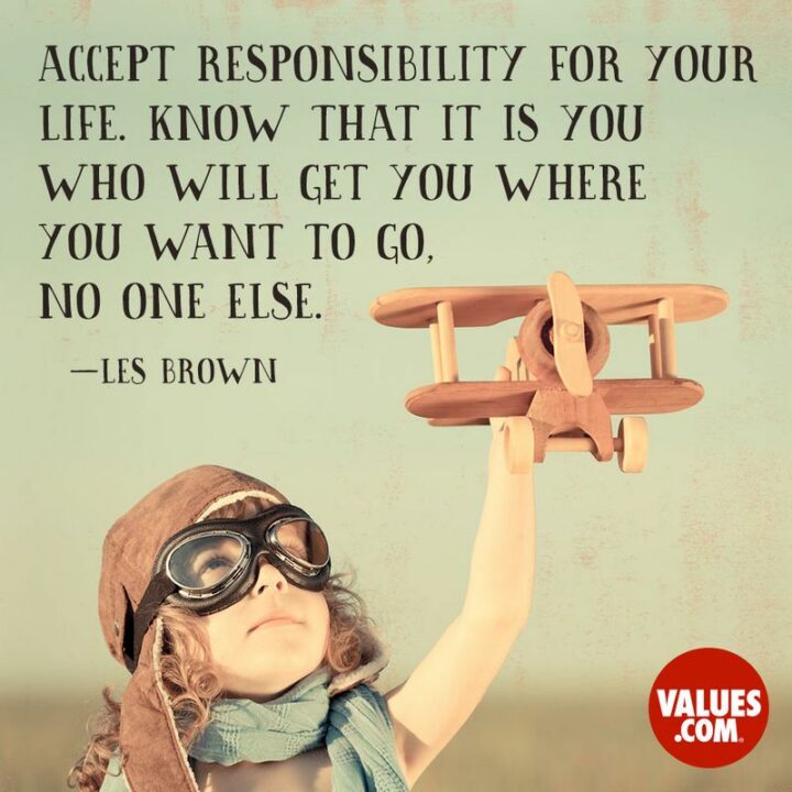 47 Graduation Quotes - "Accept responsibility for your life. Know that it is you who will get you where you want to go, no one else." - Les Brown