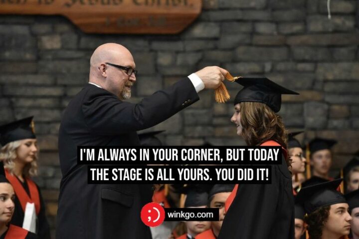 I'm always in your corner, but today the stage is all yours. You did it!