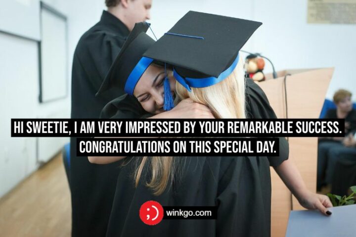 Hi sweetie, I am very impressed by your remarkable success. Congratulations on this special day.