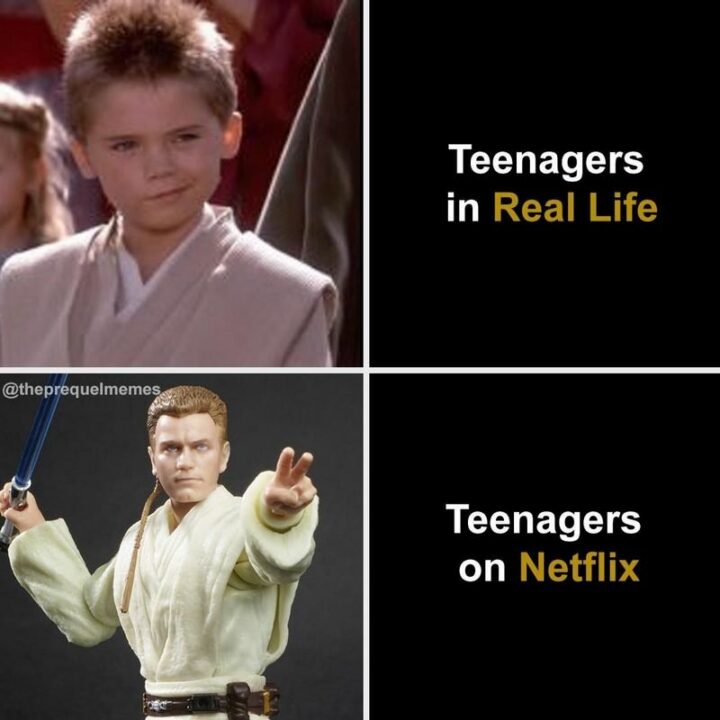 Teenagers in real life. Teenagers on Netflix."