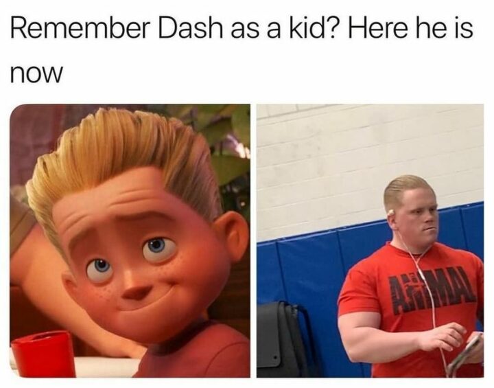 35 Feeling Old Memes - "Remember Dash as a kid? Here he is now."