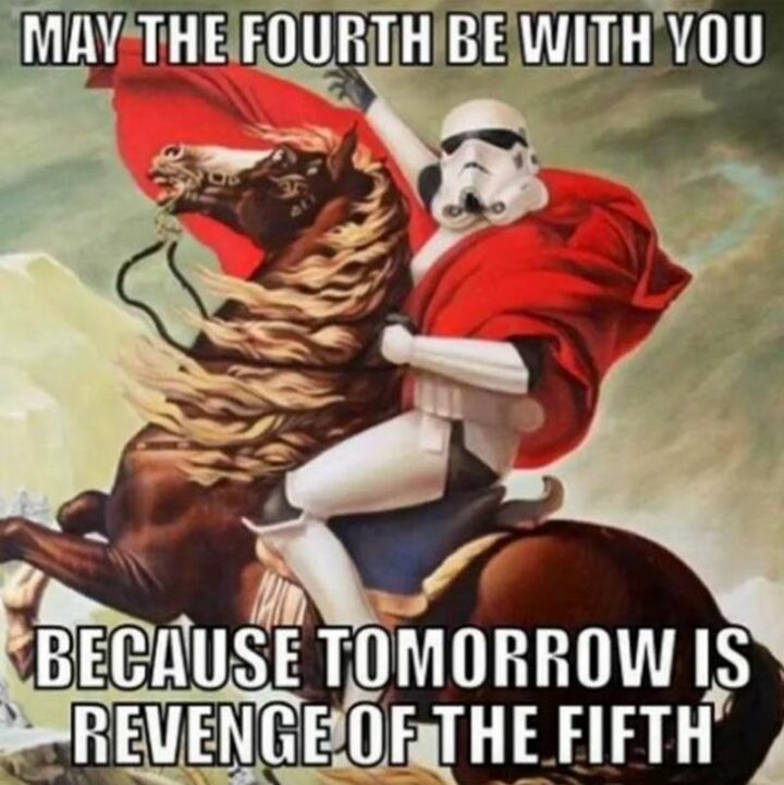 35 May the Fourth Memes - "May the Fourth be with you because tomorrow is Revenge of the Fifth."