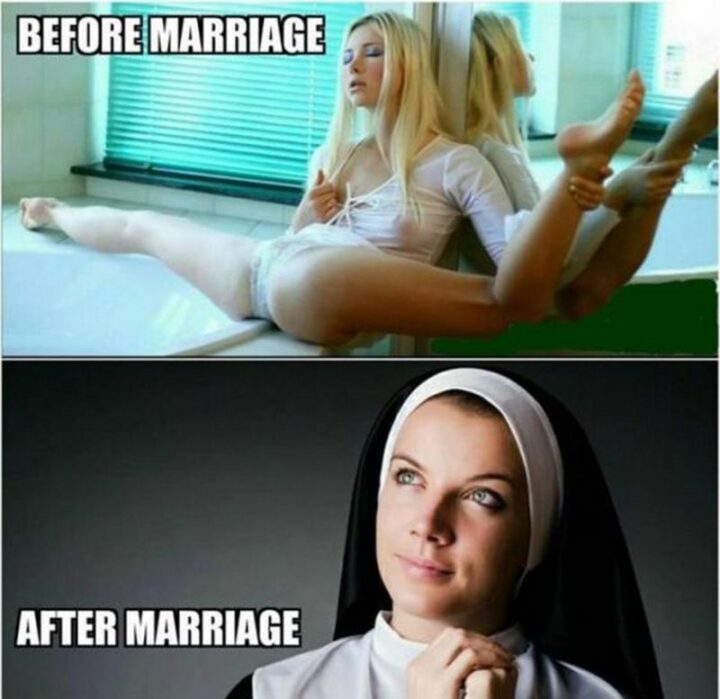 41 Funny Rude Memes - "Before marriage. After marriage."