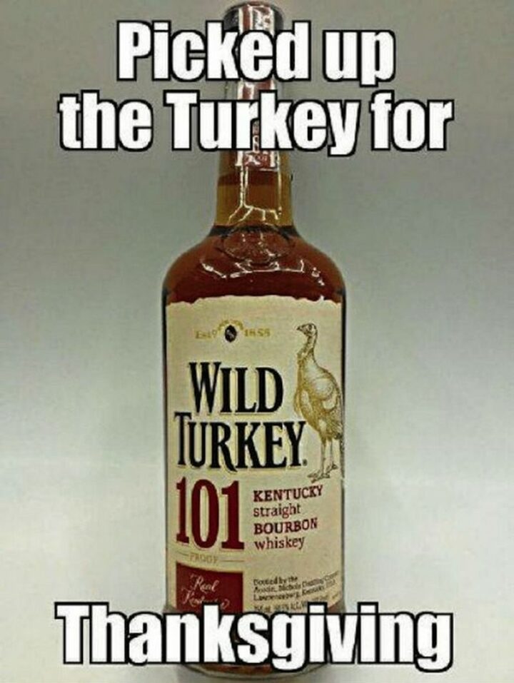 "Picked up the turkey for Thanksgiving."