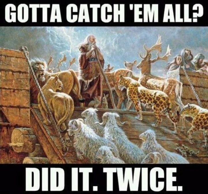 47 Funny Christian Memes - "Gotta catch 'em all? Did it. Twice."