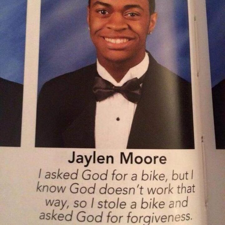 47 Funny Christian Memes - "I asked God for a bike, but I know God doesn't work that way, so I stole a bike and asked God for forgiveness."