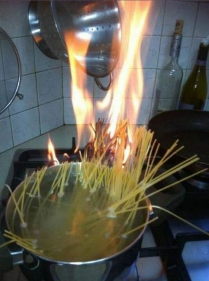 51 Cooking Fails - This spaghetti is lit...literally!