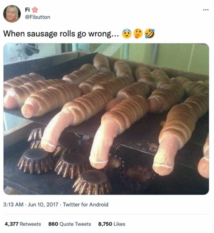 "When sausage rolls go wrong..."
