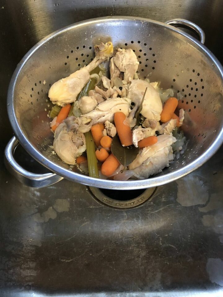"I wanted to cook my wife a fancy meal for her birthday, so I started with a slow-cooked homemade chicken stock. After simmering for hours, the recipe said to pour it through a strainer..."
