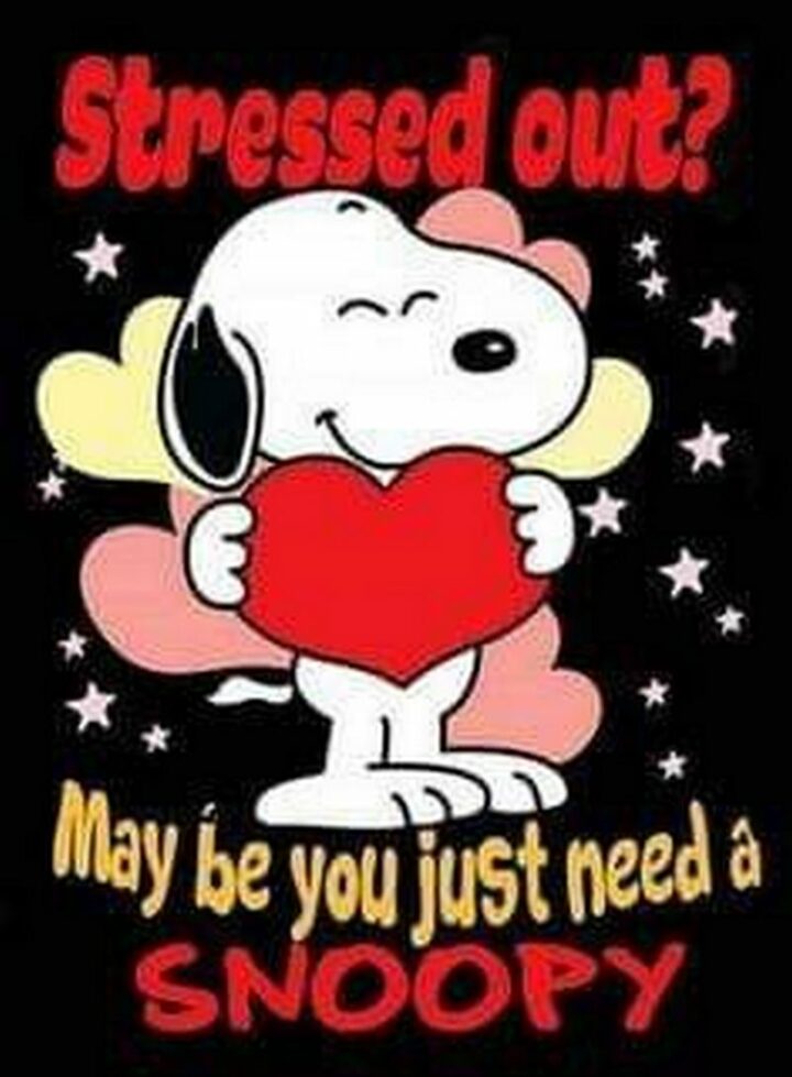 "Stressed out? Maybe you just need a Snoopy."