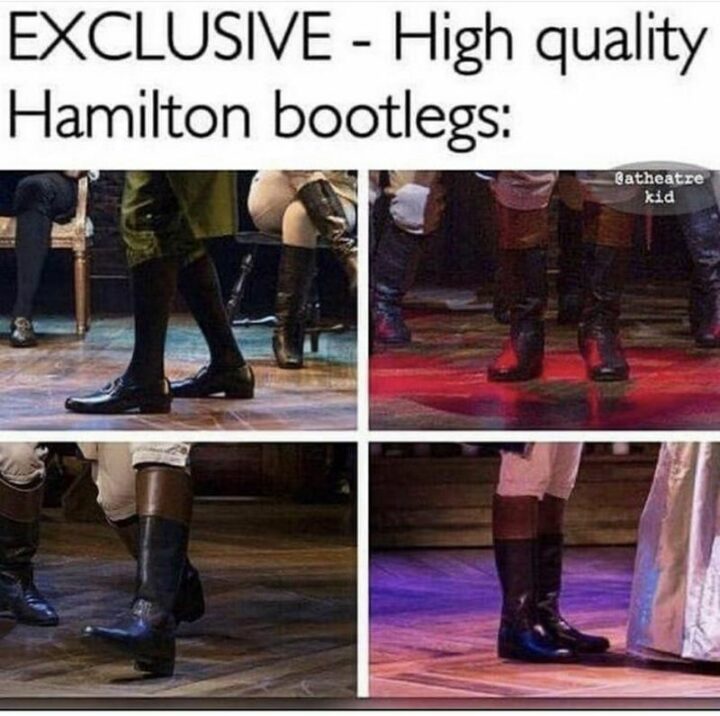 "Exclusive - High-quality Hamilton bootlegs:"