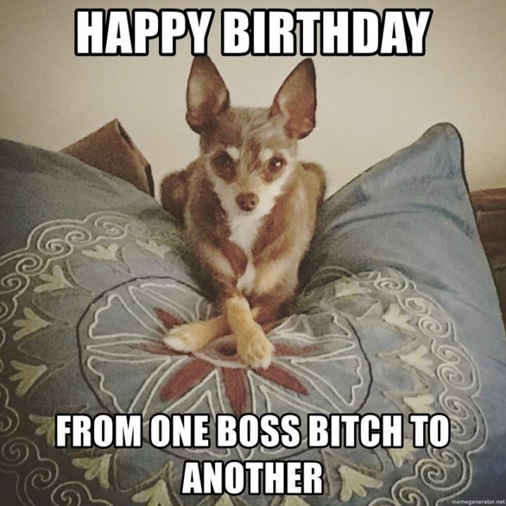 "Happy birthday from one boss [censored] to another."