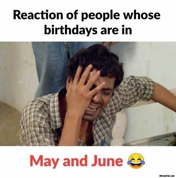 "Reaction of people whose birthdays are in."