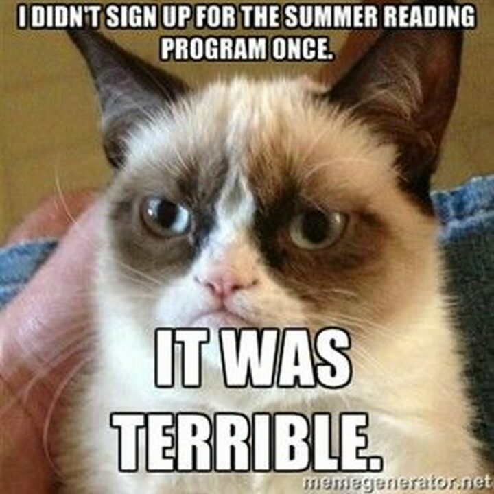 "I didn't sign up for the summer reading program one. It was terrible."