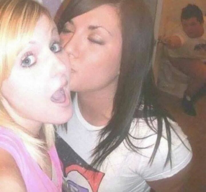 Selfie fails when they forget to close the door.