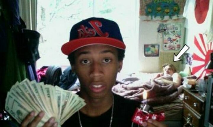 Selfie fails with money to burn.