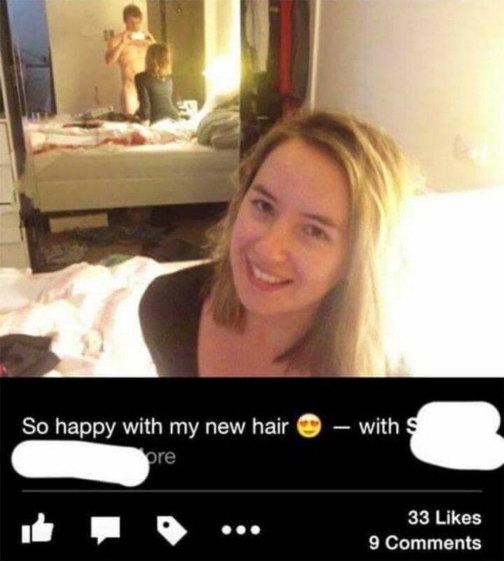 "So happy with my new hair."