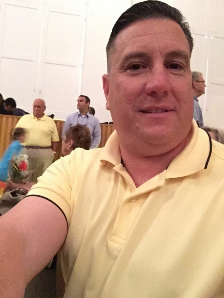 "I took a selfie and saw myself 20 years in the future. (I'm wearing khakis too)."