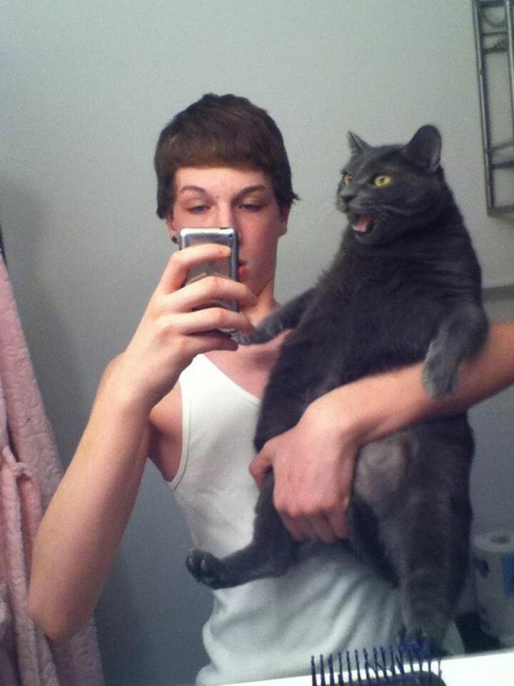 "That's, uh, not how you hold a cat."
