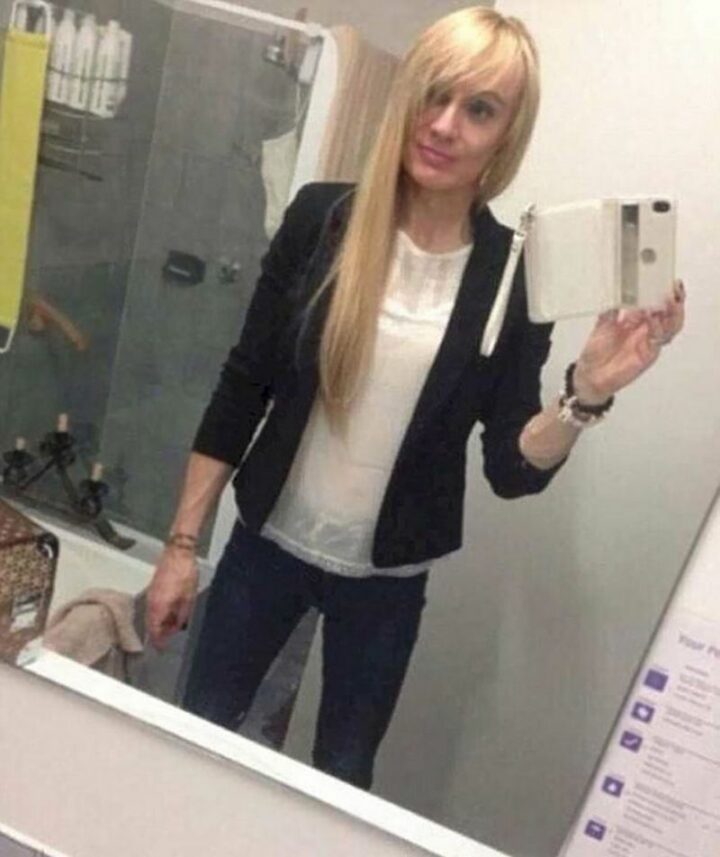 Before taking a selfie, people should be careful what they leave in the shower...