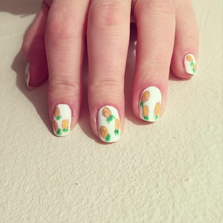 Pineapple nails.