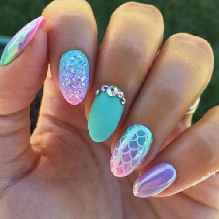 Mermaid nails.