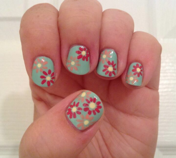 Flower power nails.