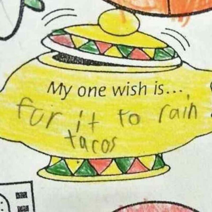 "My one wish is...For it to rain tacos."
