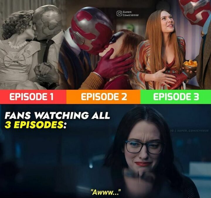"Episode 1. Episode 2. Episode 3. Fans watching all 3 episodes: Awww..."