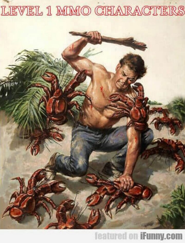 "Level 1 MMO characters."