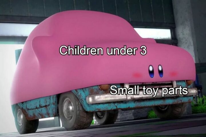 "Children under 3. Small toy parts."