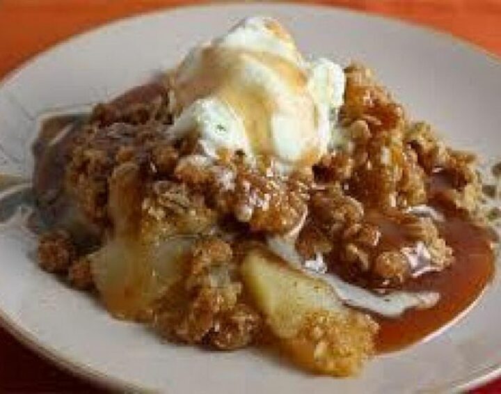 Maple Bacon Apple Crisp.