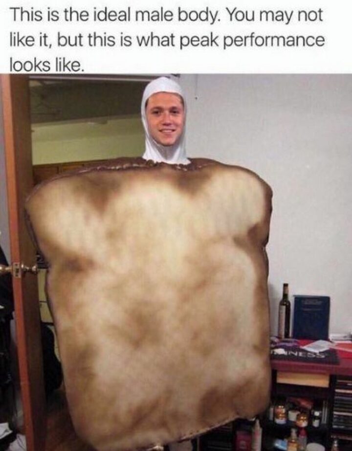 "This is the ideal male body. You may not like it, but this is what peak performance looks like."