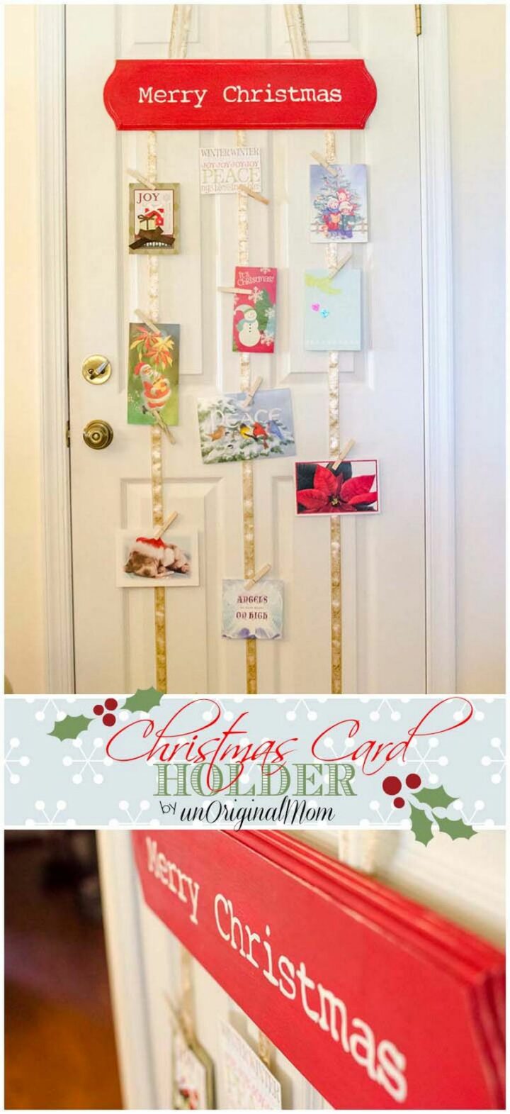 DIY Christmas Card Holder.