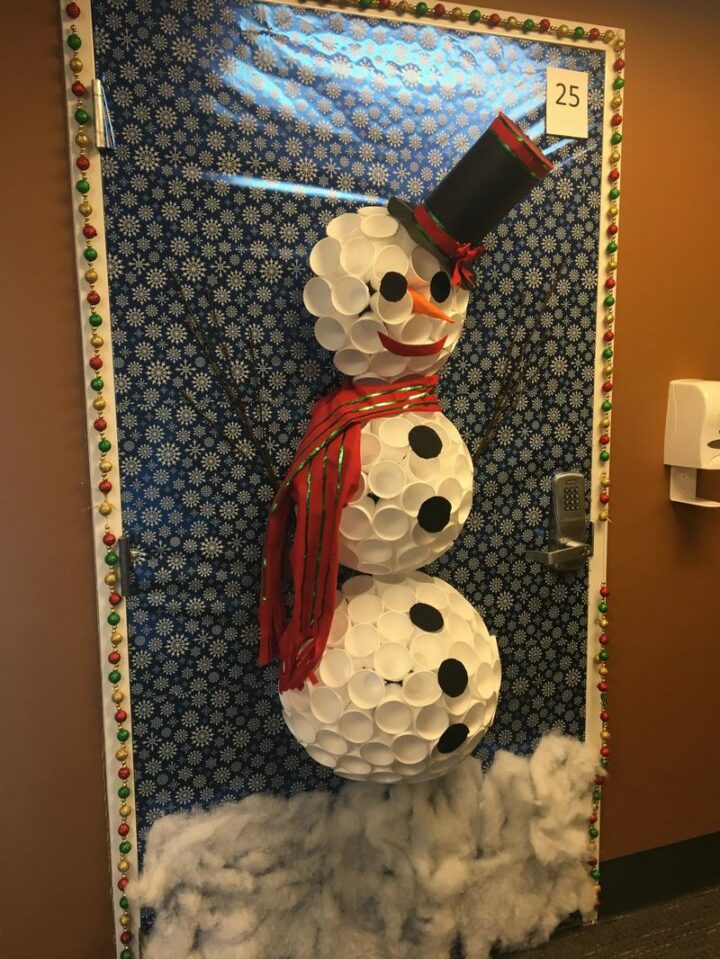 Paper Cup Snowman.