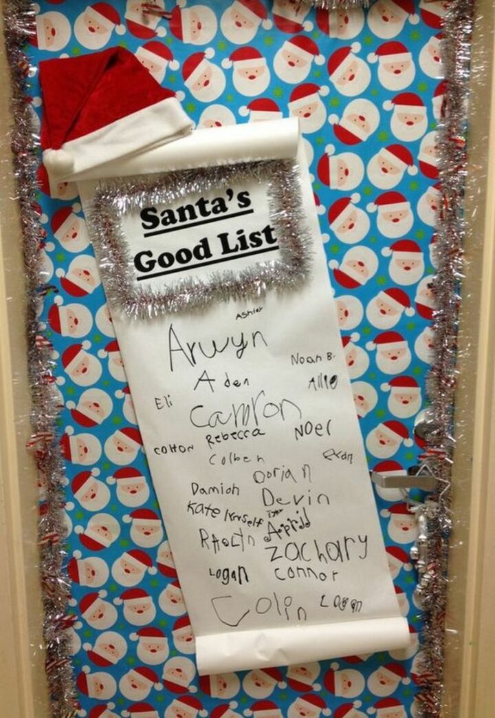 Santa's Good List Christmas Door Decorations.