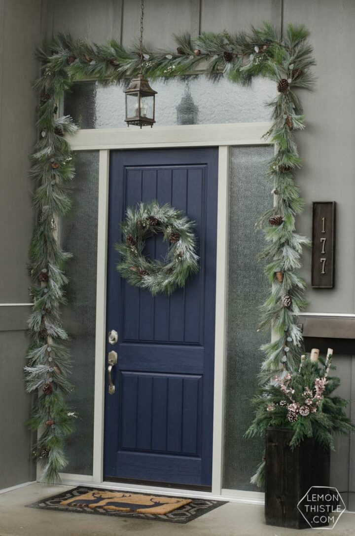 Modern Christmas Wreath and Garland Combo.